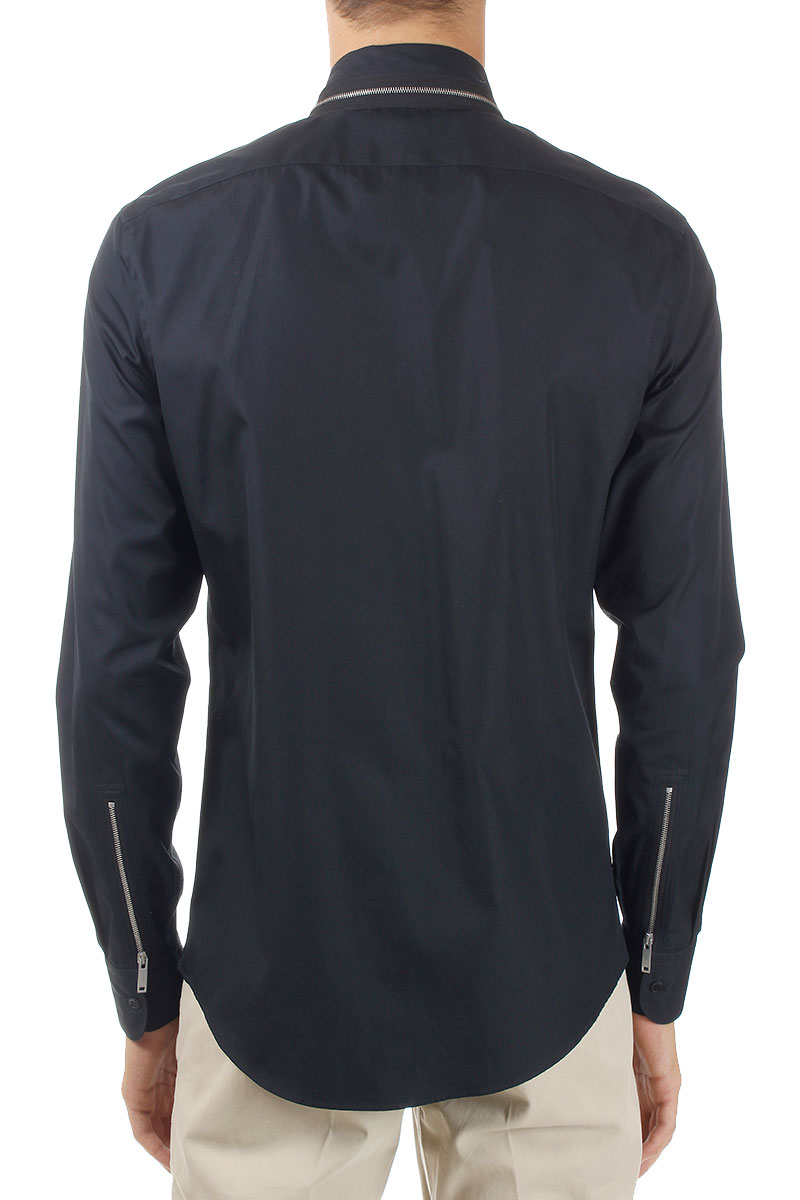 ALEXANDER MCQUEEN Men Cotton Shirt with zipped details Spence Outlet