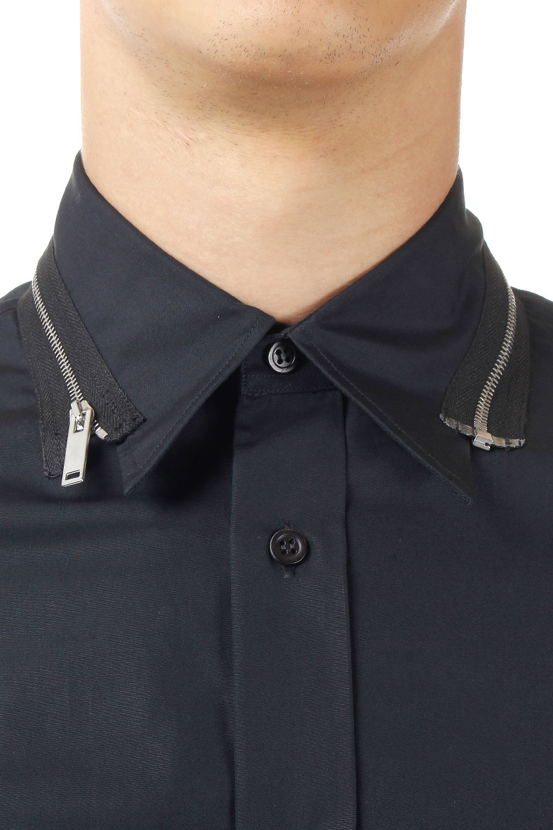 ALEXANDER MCQUEEN Men Cotton Shirt with zipped details Spence Outlet