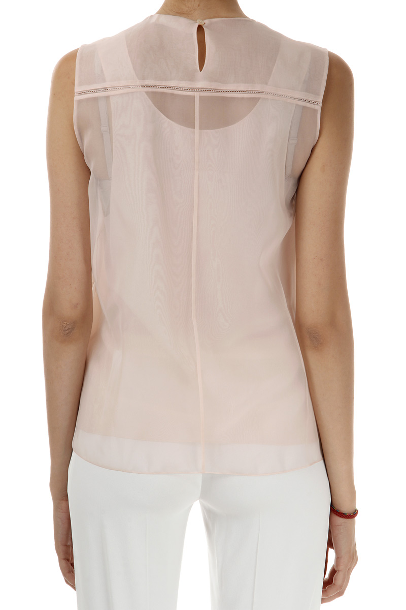 Chloe Women Draped Silk Top Spence Outlet