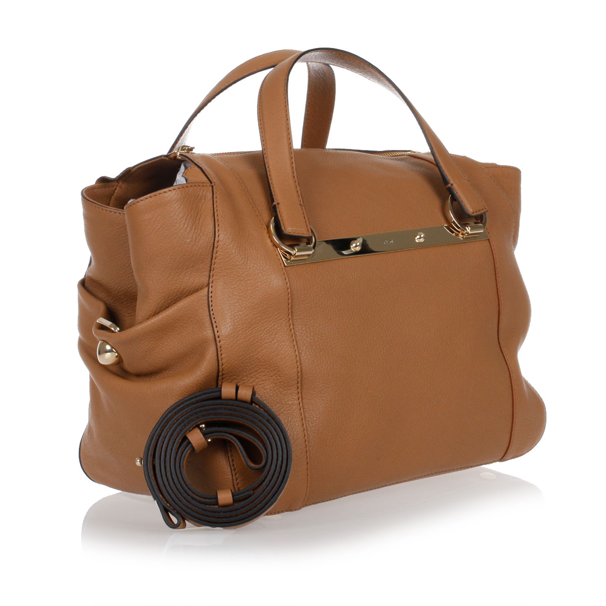 cloe handbag - Chloe Women DINGHY WOOD Leather Handbag - Spence Outlet