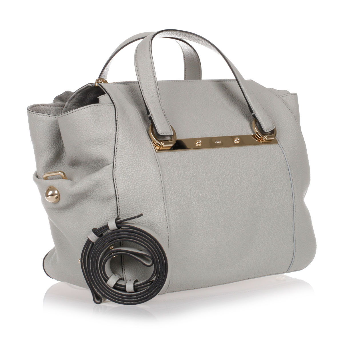 chloe bags replica - Chloe Women MARSHMALLOW GREY Leather Handbag - Spence Outlet