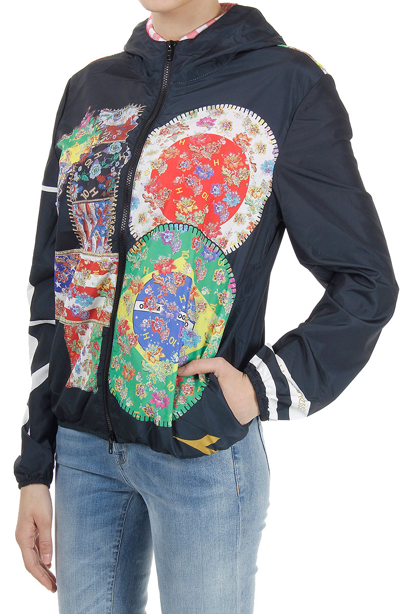 Happiness Women Abstract pattern hooded jacket Spence Outlet