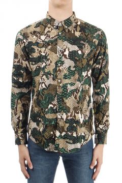 Reptile Print Cotton Shirt