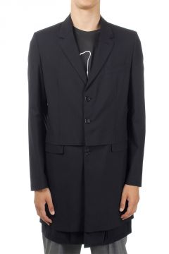 Virgin Wool Single Breasted Overcoat
