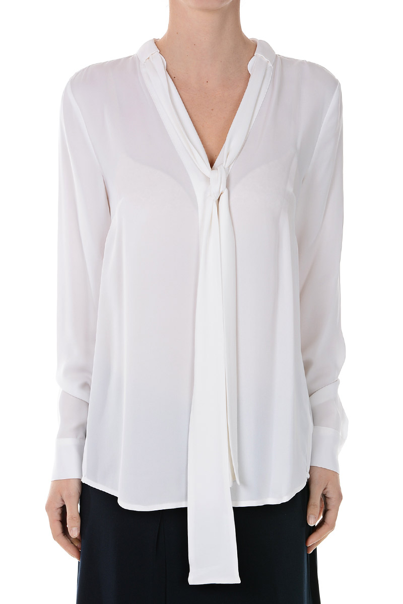 michael kors white silk blouse