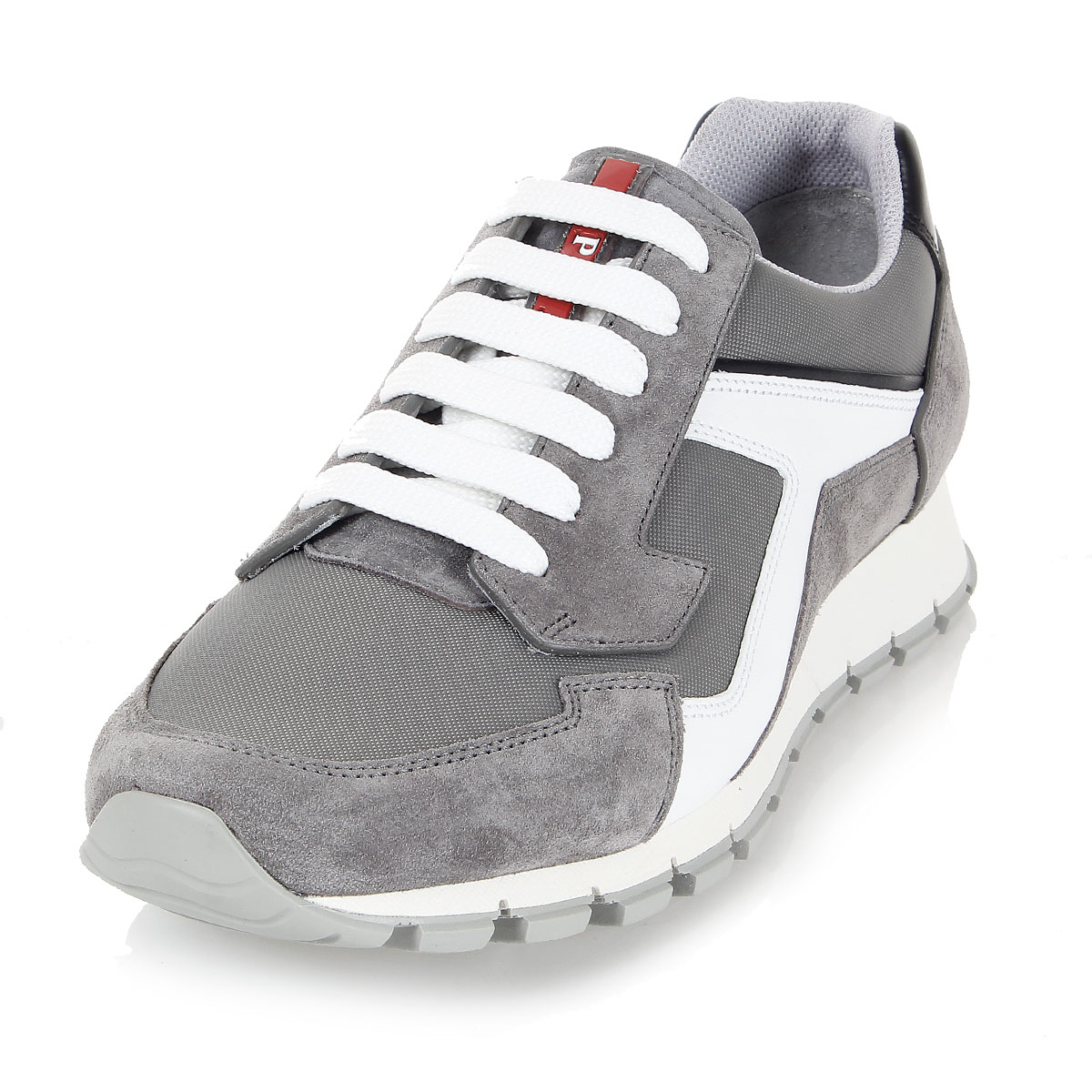 Prada Men Leather and Fabric Sneakers - Spence Outlet  