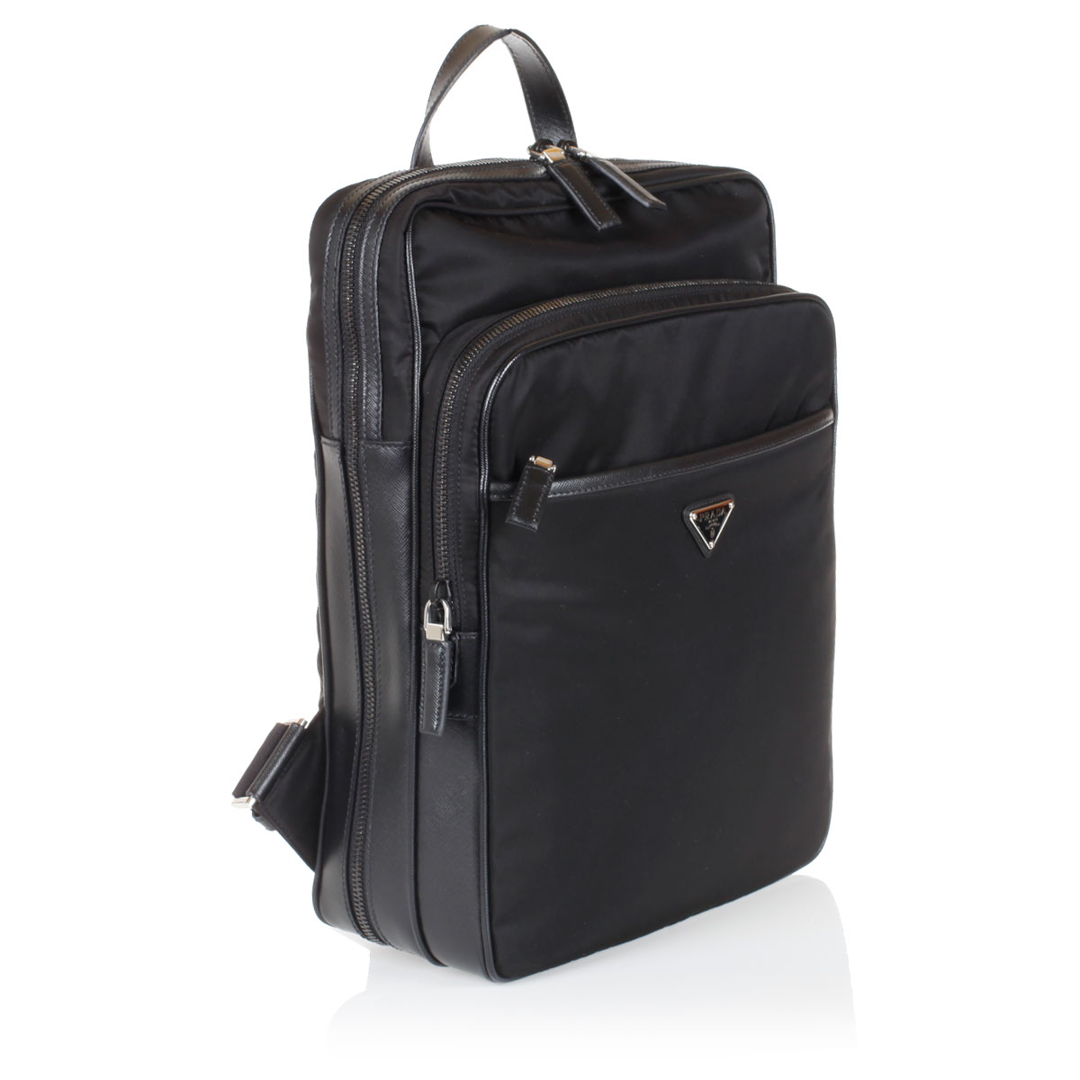 Prada Men Fabric and leather backpack - Spence Outlet  