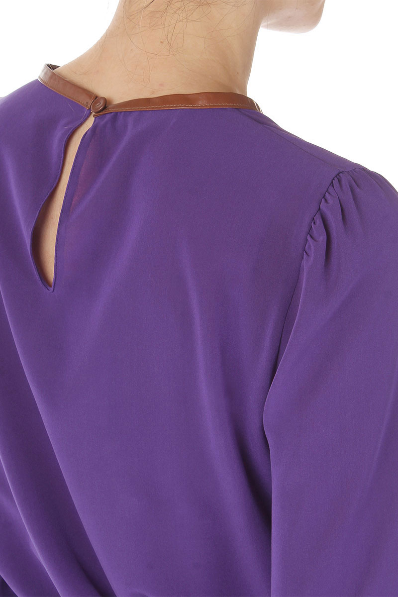 prada purple silk belt